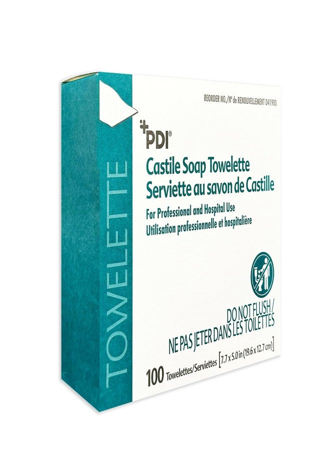 PDI Castile Soap Towelettes, Face and Hand Cleansing, 100 Individually Wrapped Wipes Per Box - Image 3